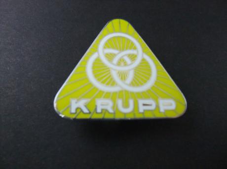 Krupp vrachtwagens -staal- en wapenbedrijf, logo geel